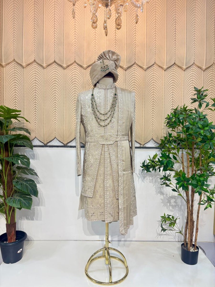 Golden Layer Sherwani 42