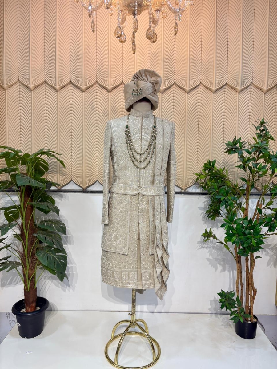 Golden layer Sherwani 36