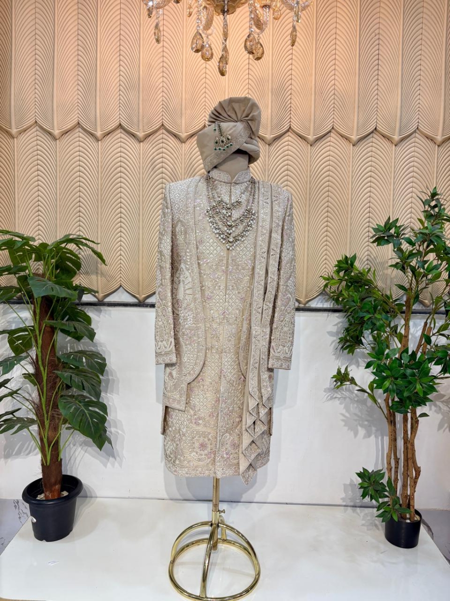 Golden Layer Sherwani 42