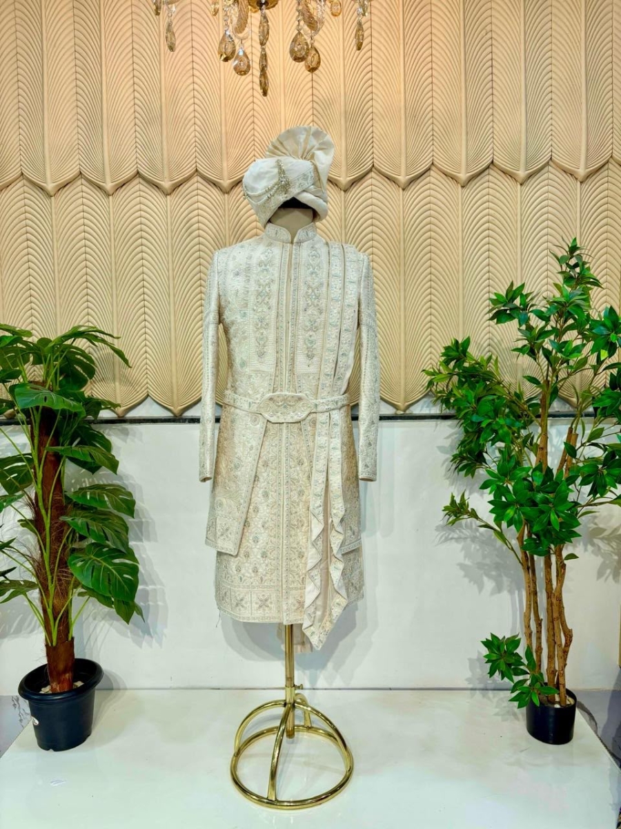 Ivory Layer Sherwani 38