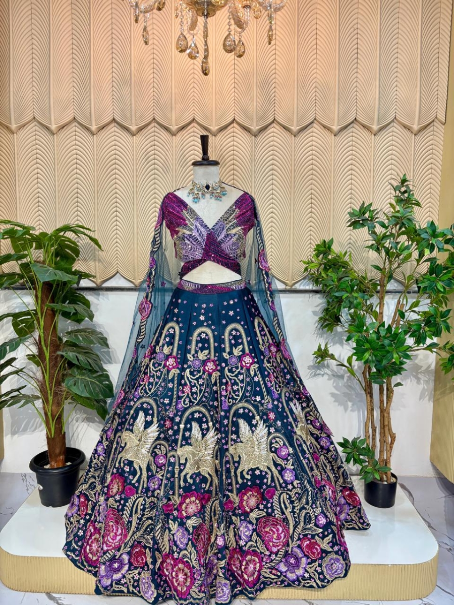 Blue unicorn carnival Lehenga