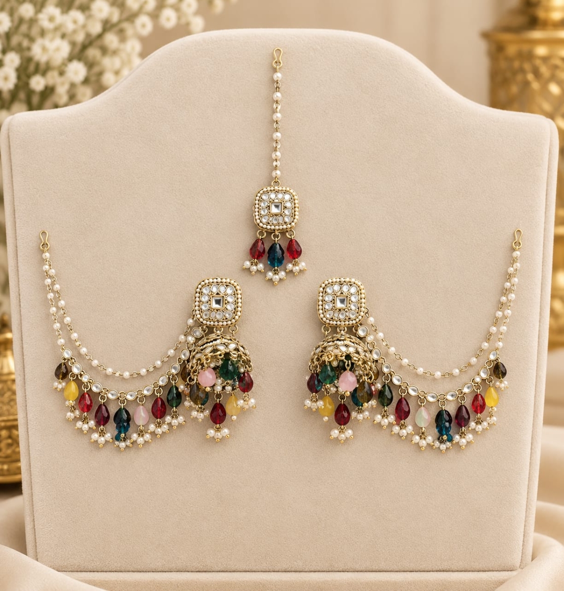 Multi colour earrings