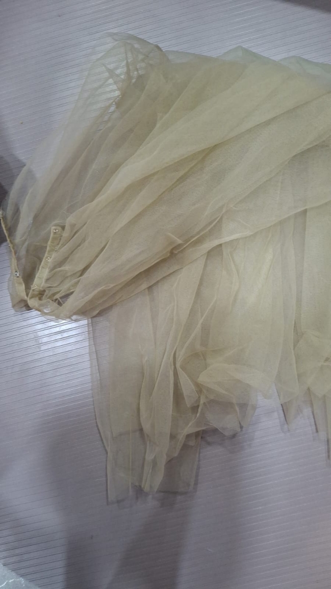 beige net sleves