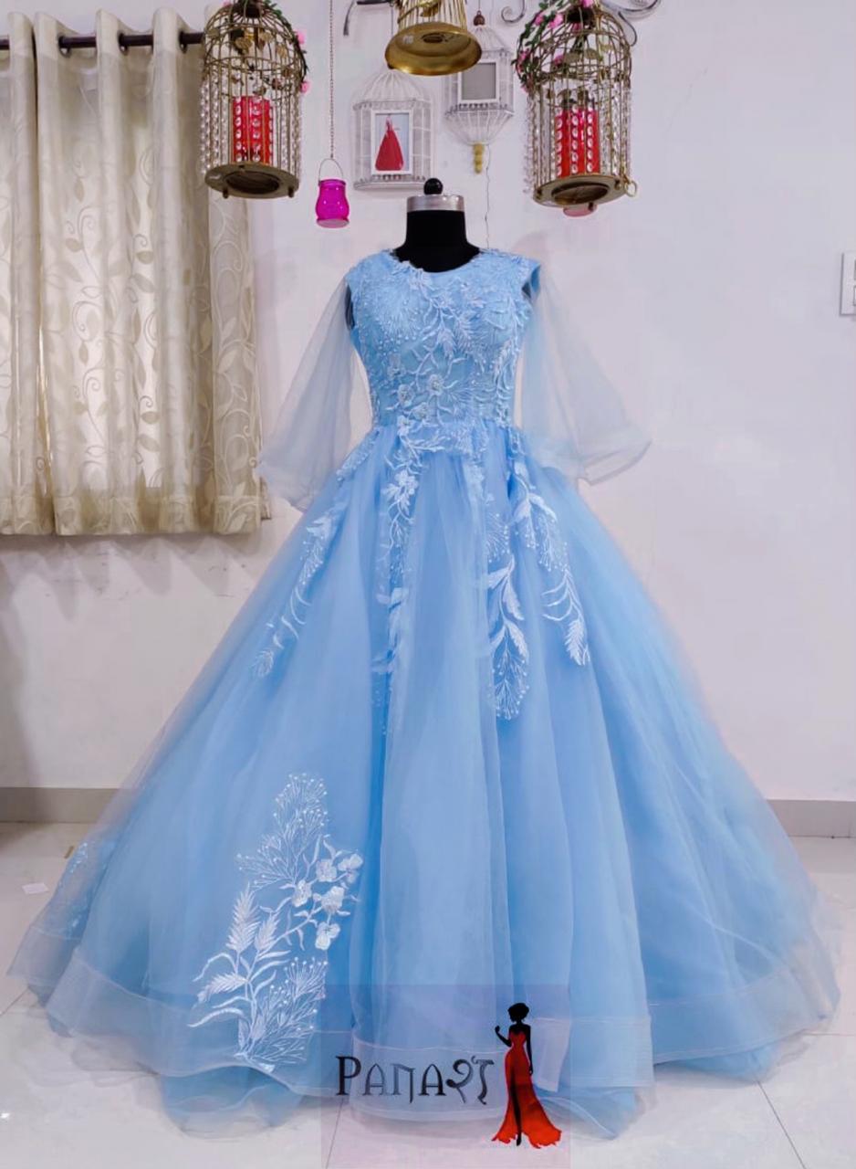 Sky Blue Ball Gown