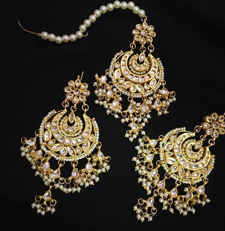 Kundan Moti Long Earring