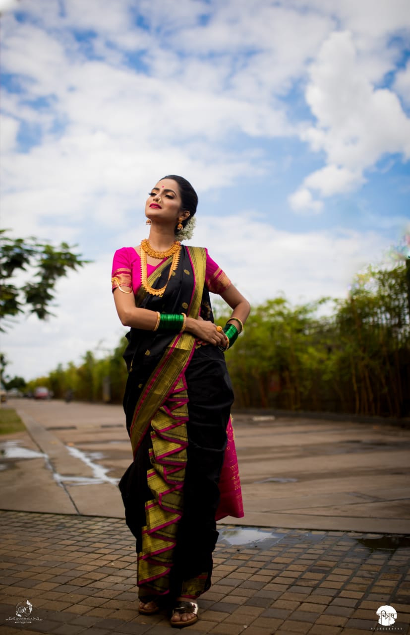 Black Navwari Saree