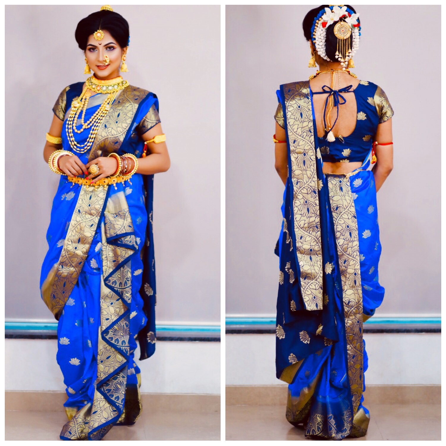 Blue Shahi Mastani Navari Saree