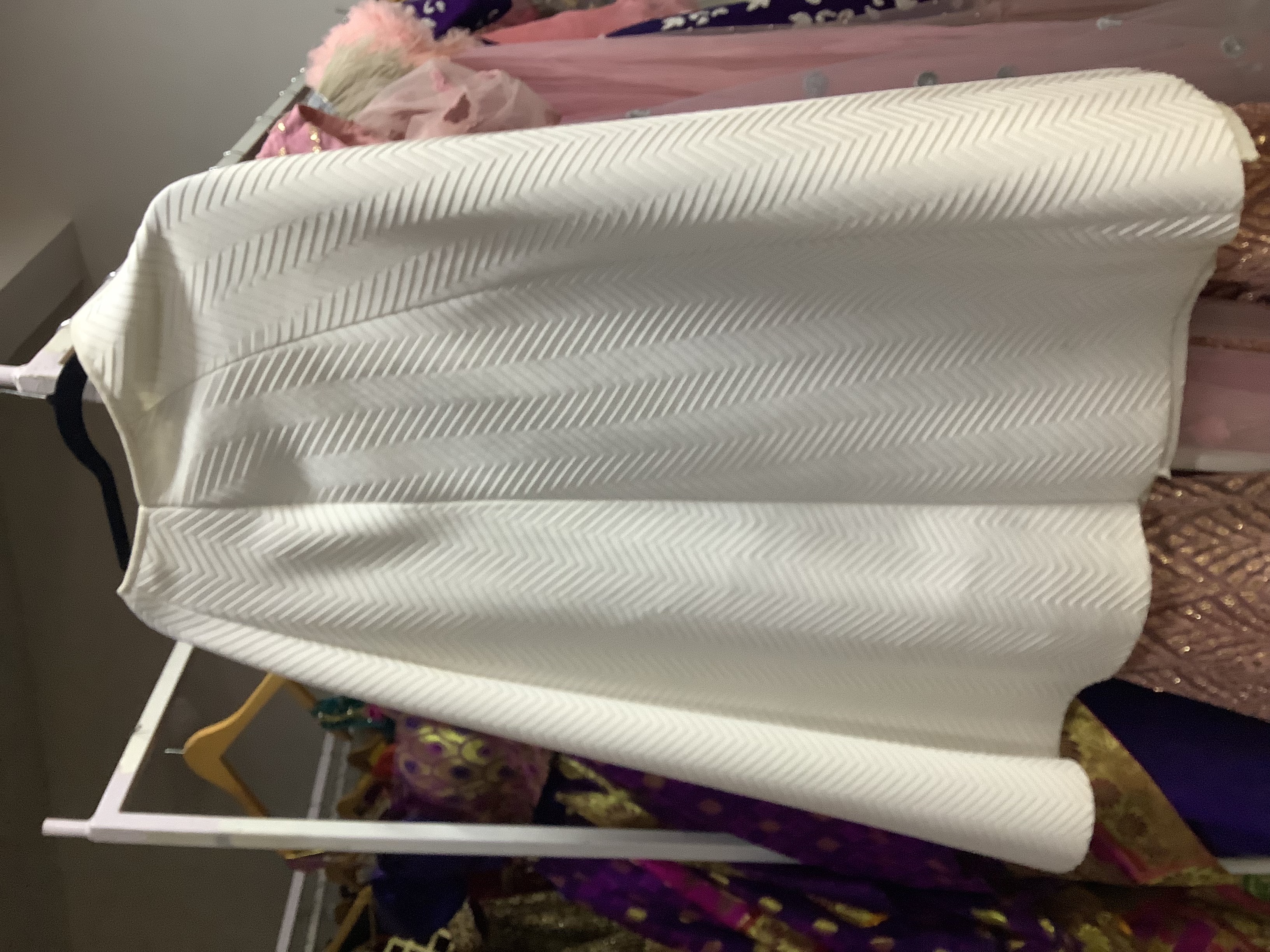 White Stiff Skirt