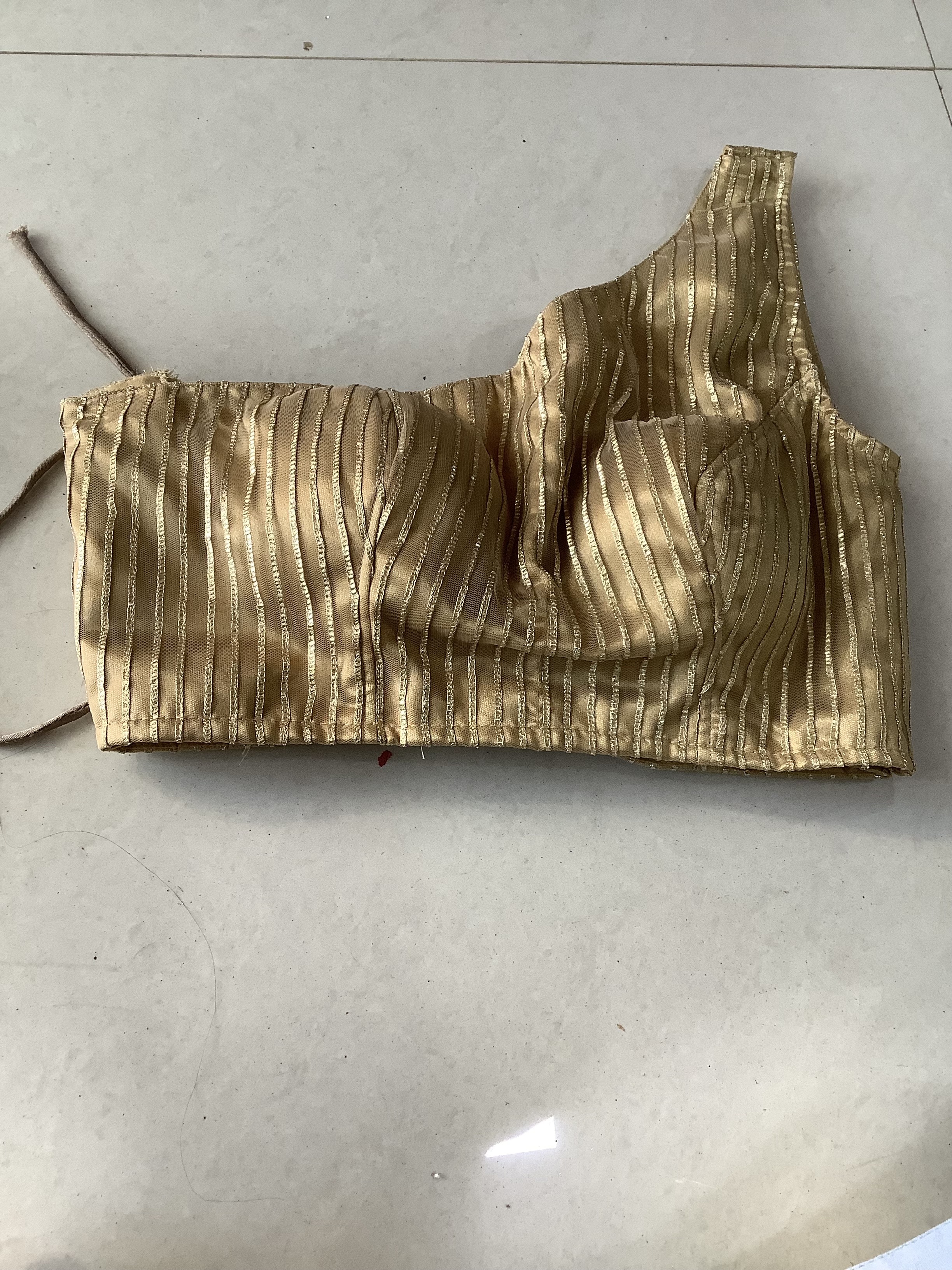 Golden One Shoulder Blouse