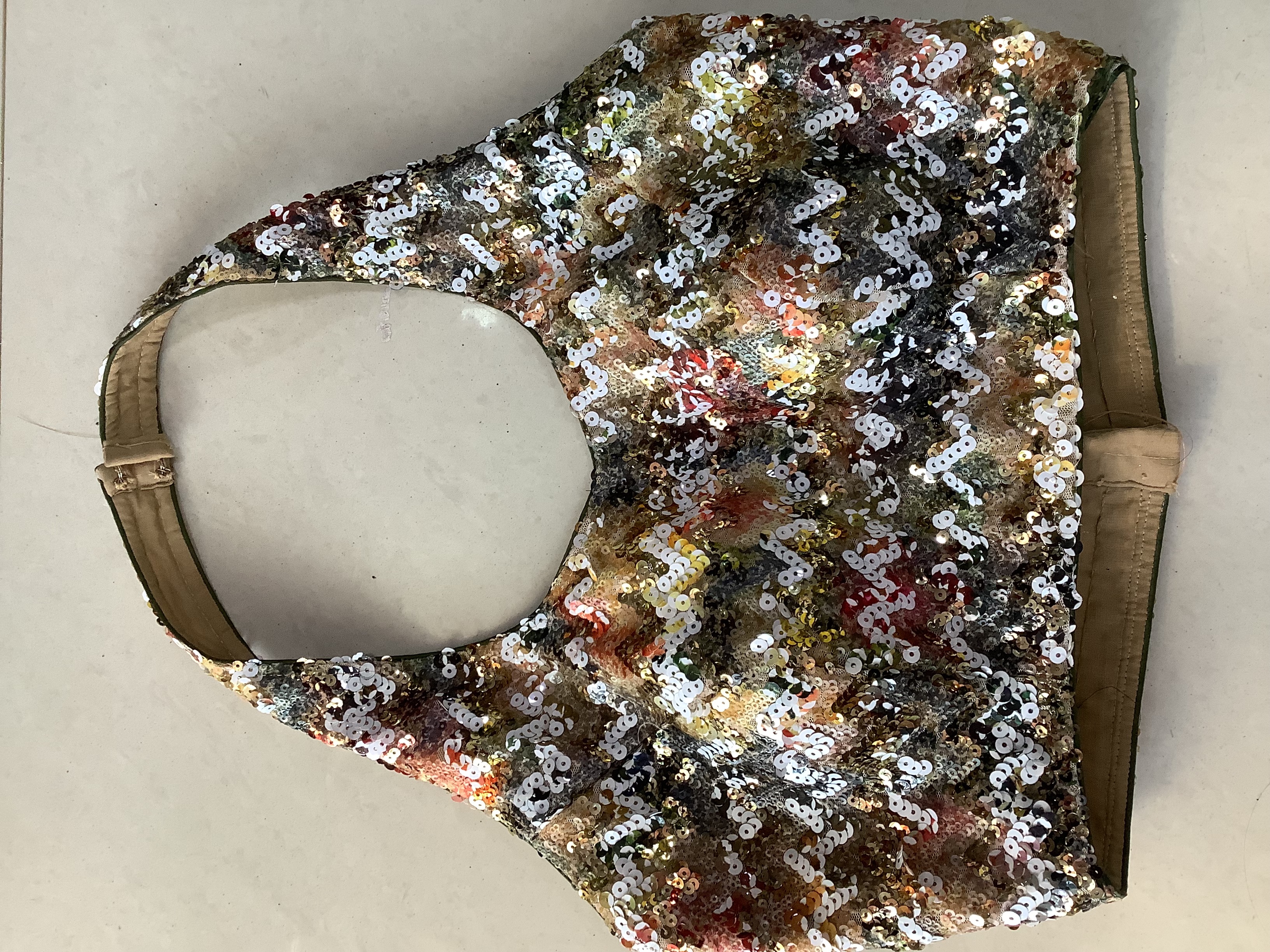Multi Coloured Halter Neck Crop Top