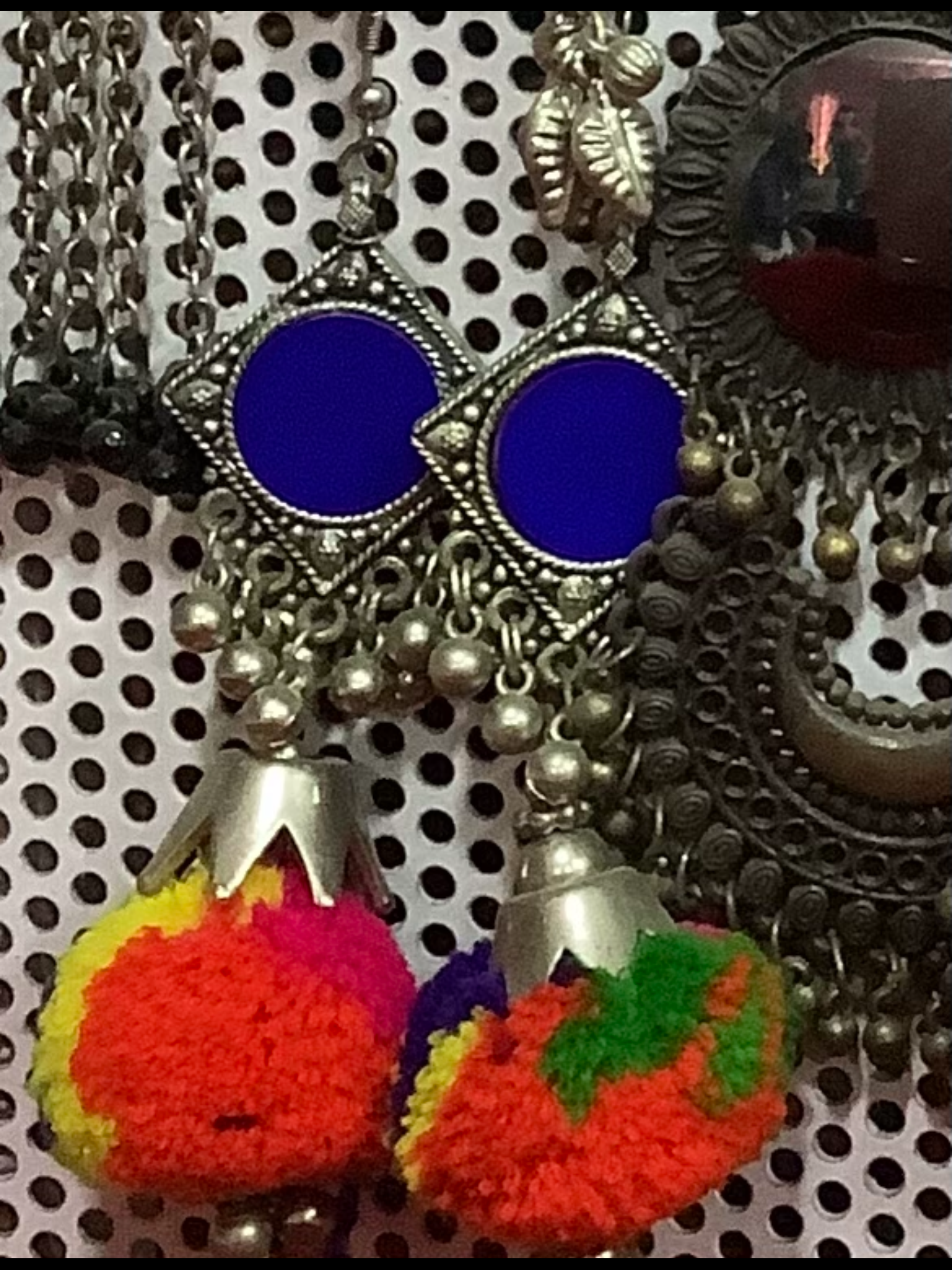 Oxide Multi Colour  Gonda Earring 