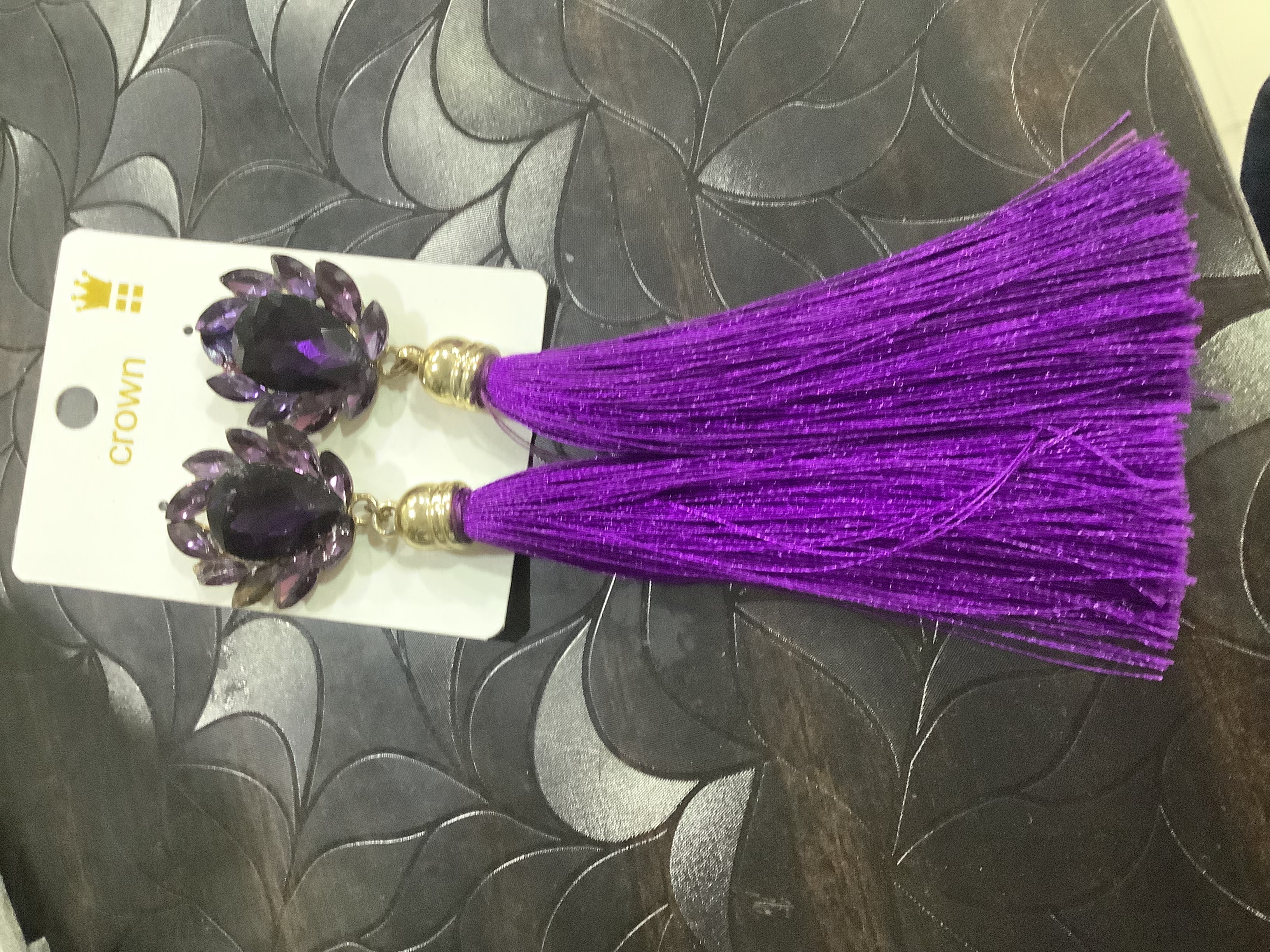 Purple Thread Earing