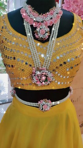 Pink And White Floral Jwellery 