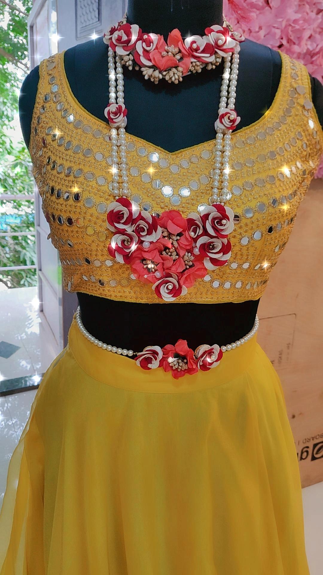 Red And White Floral Jwellwery
