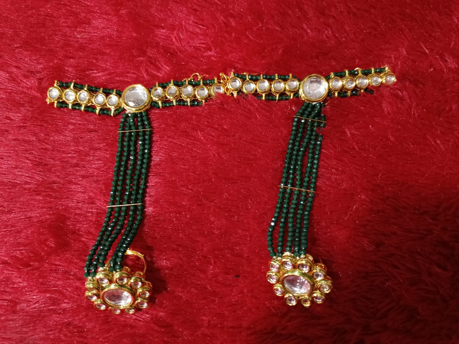 Green moti hand jwellary