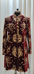 Golden & Maroon Sherwani