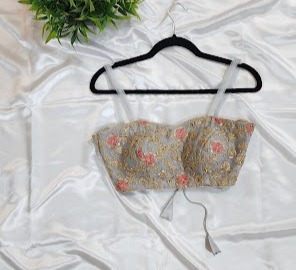 Grey Strap Blouse