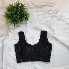 Black Sequence Blouse