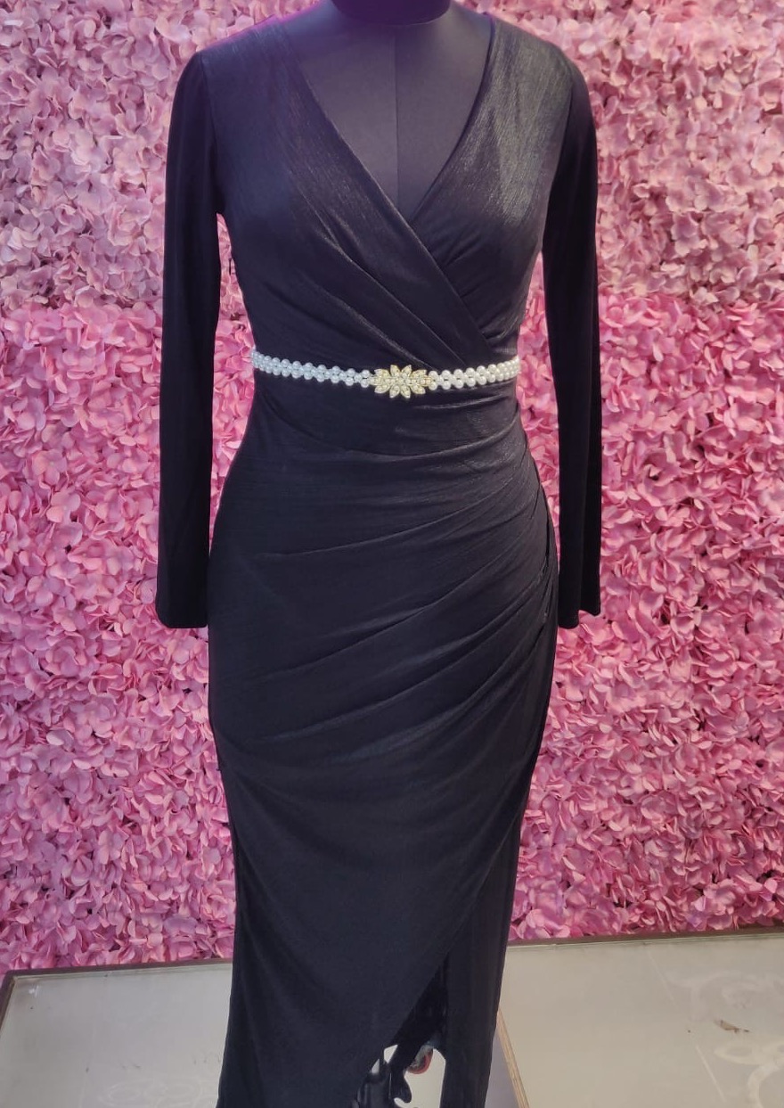 Black bodycon gown 