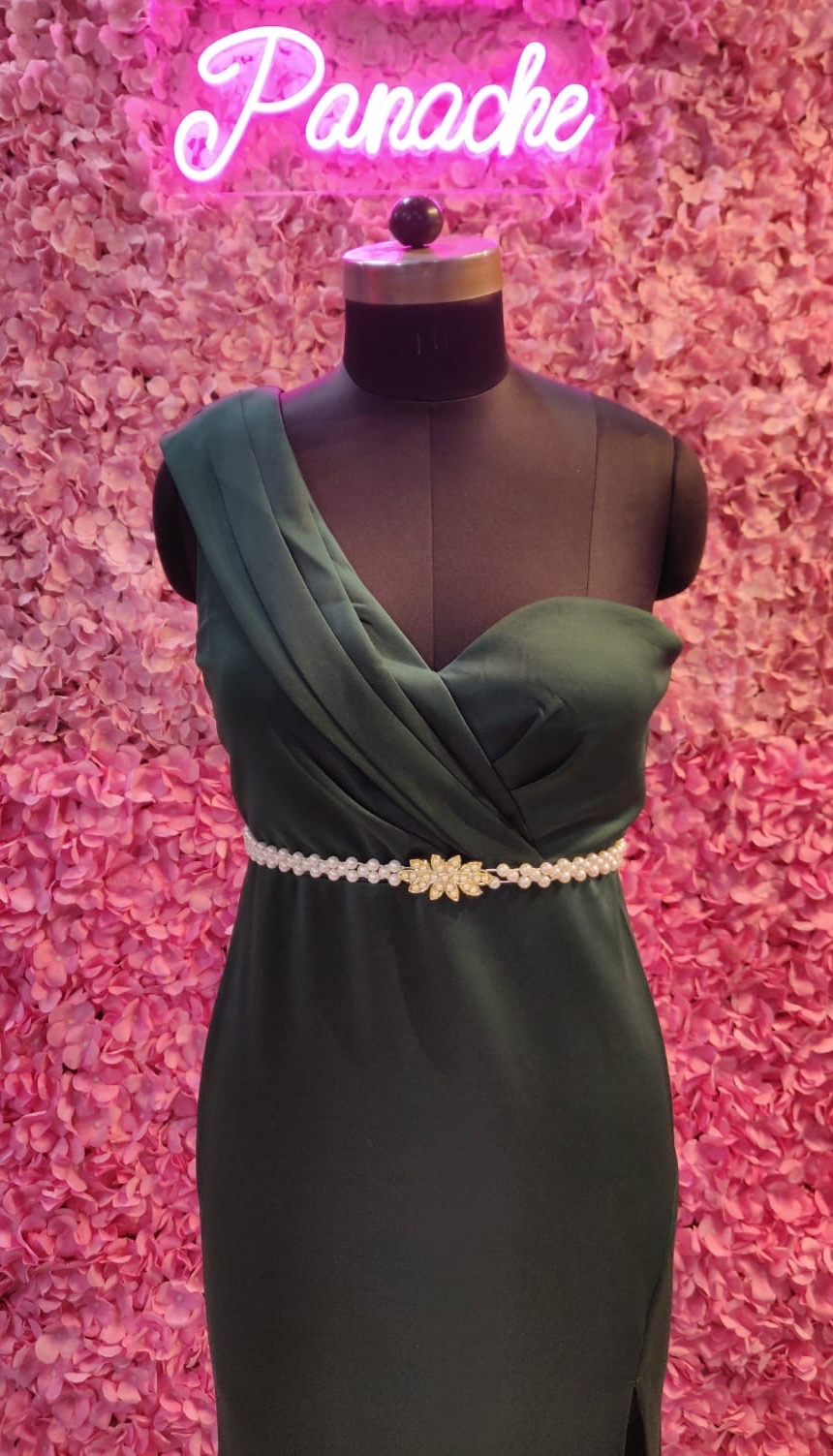 Green Bodycon gown 