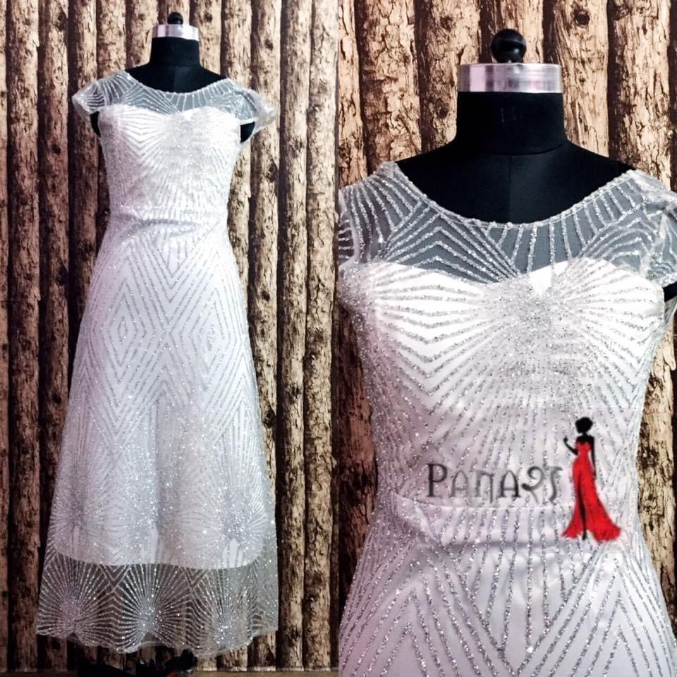 White Gliter Gown