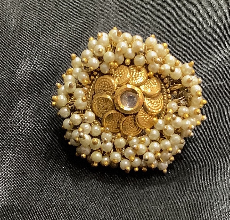 MOti Golden Middel Flower FIngerring 