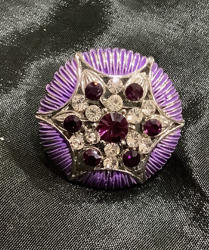 Purple AND silver Fingerring 