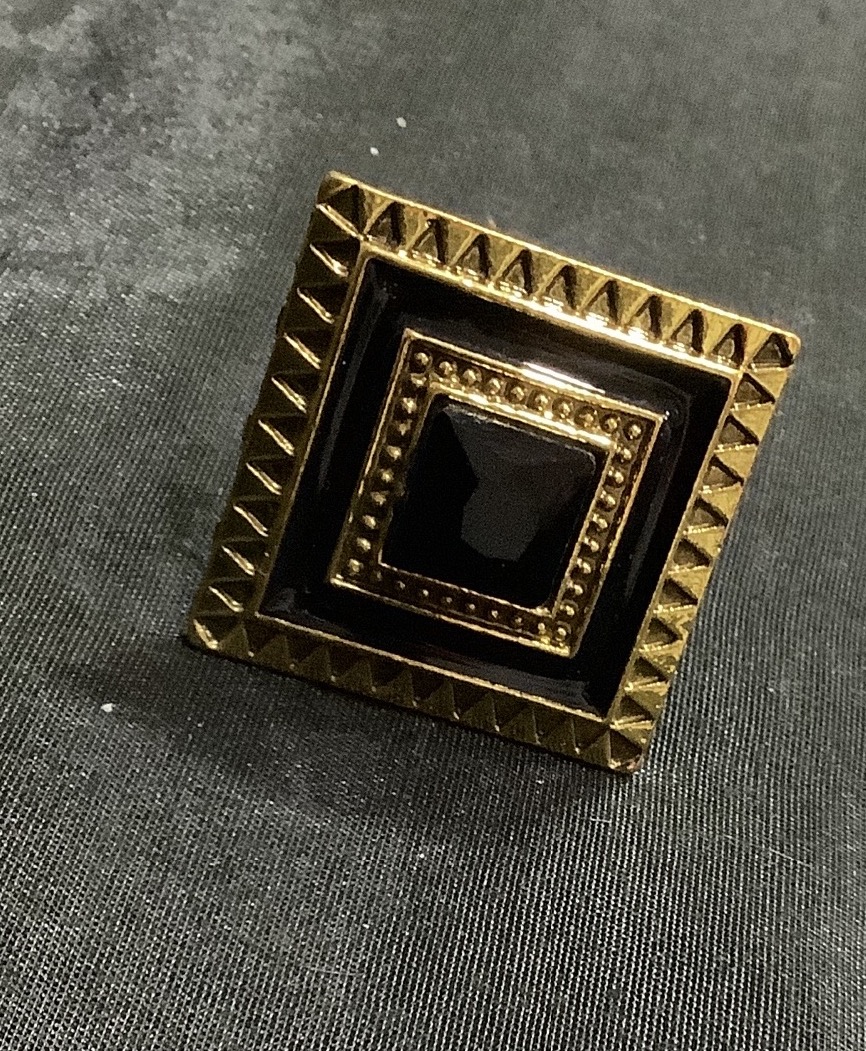 Black and Golden square handring