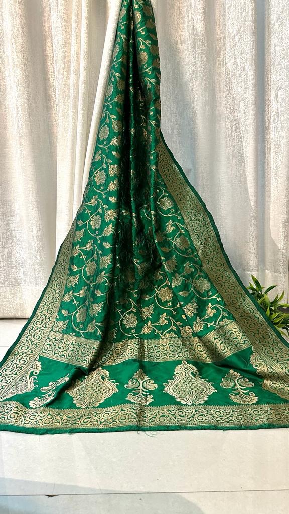 Green Brocade Shela