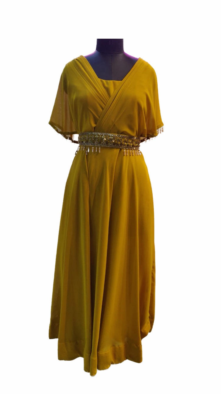 Mustered Yellow Gown