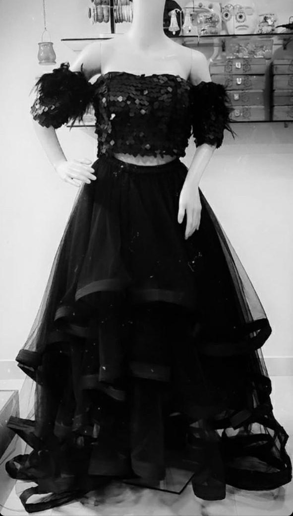 Black 3 layered net Skirt