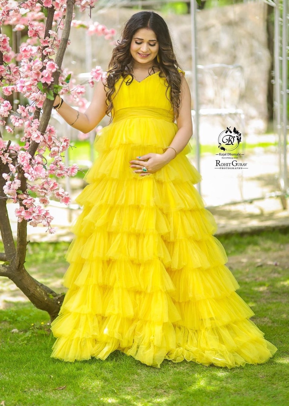 Yellow Ruffle gown