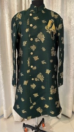 Green sherwani 