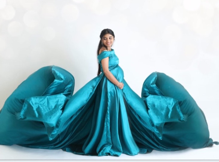 Sea Green Trail Gown 