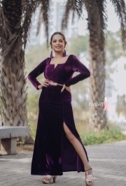 Purple Velvet Gown