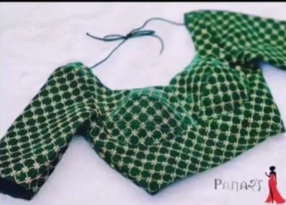 Green Chex Velvet Blouse