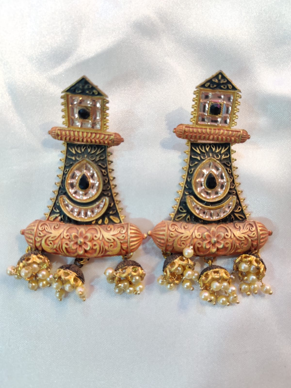 Blue Bell Long Earring 