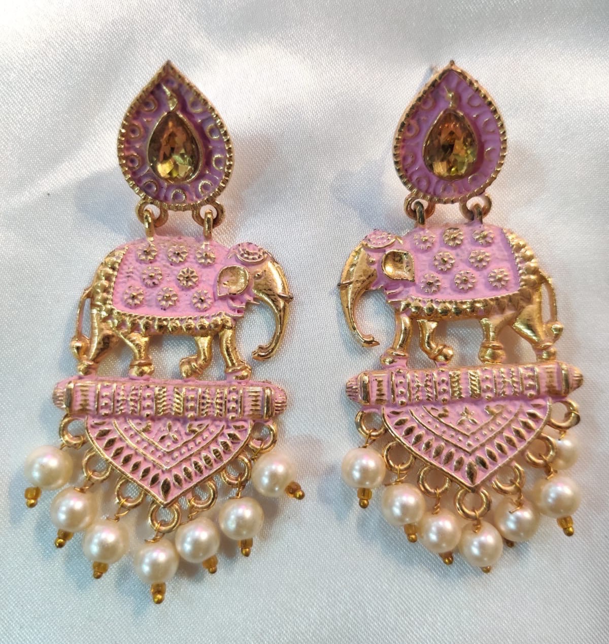 Pink Elephant Earring 