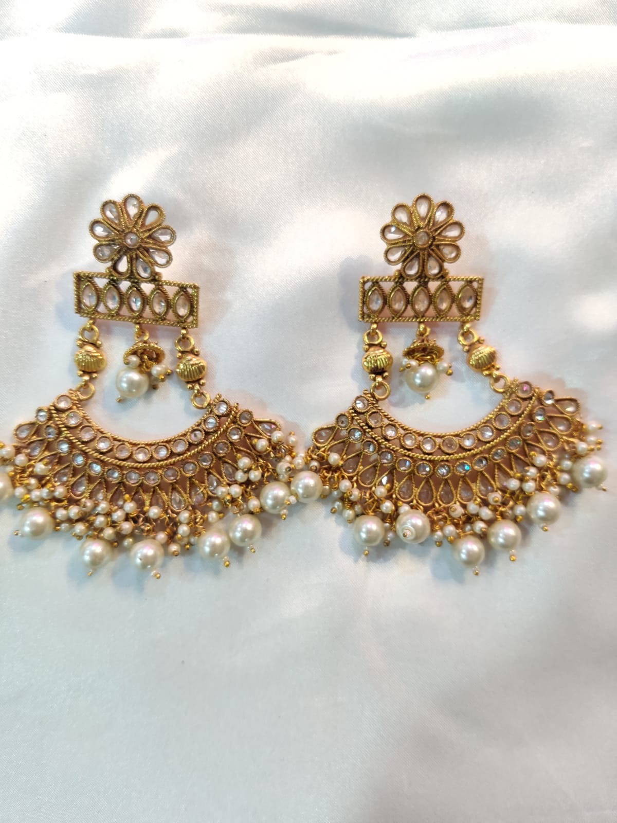Golden Moti Bell Earring 