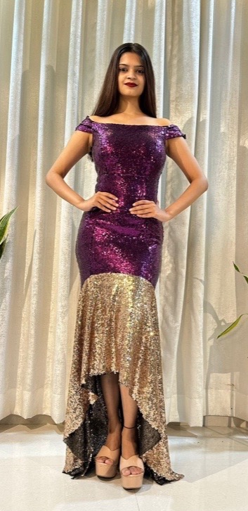 Purple Sequine mermid Dress