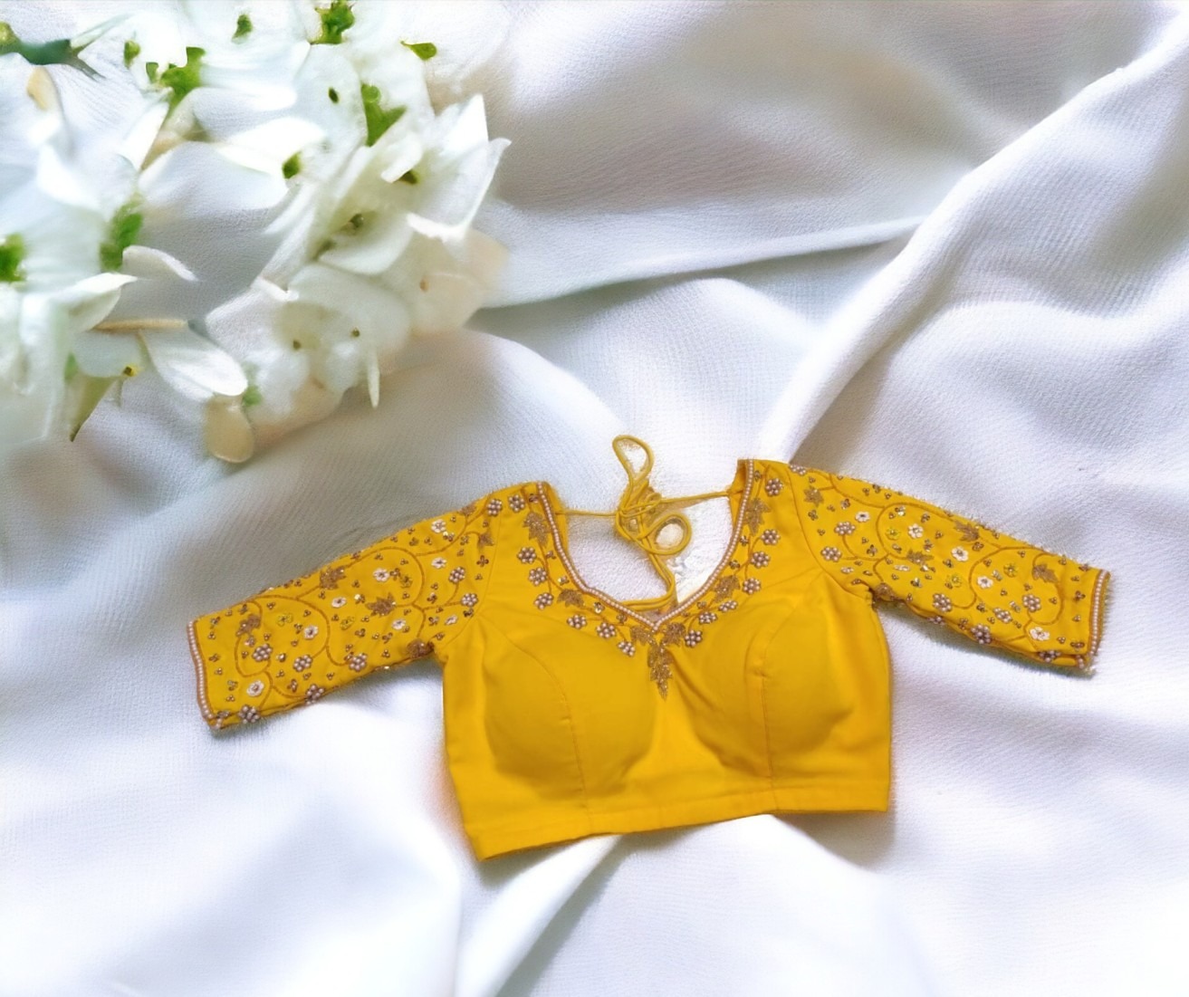 Yellow work Blouse 
