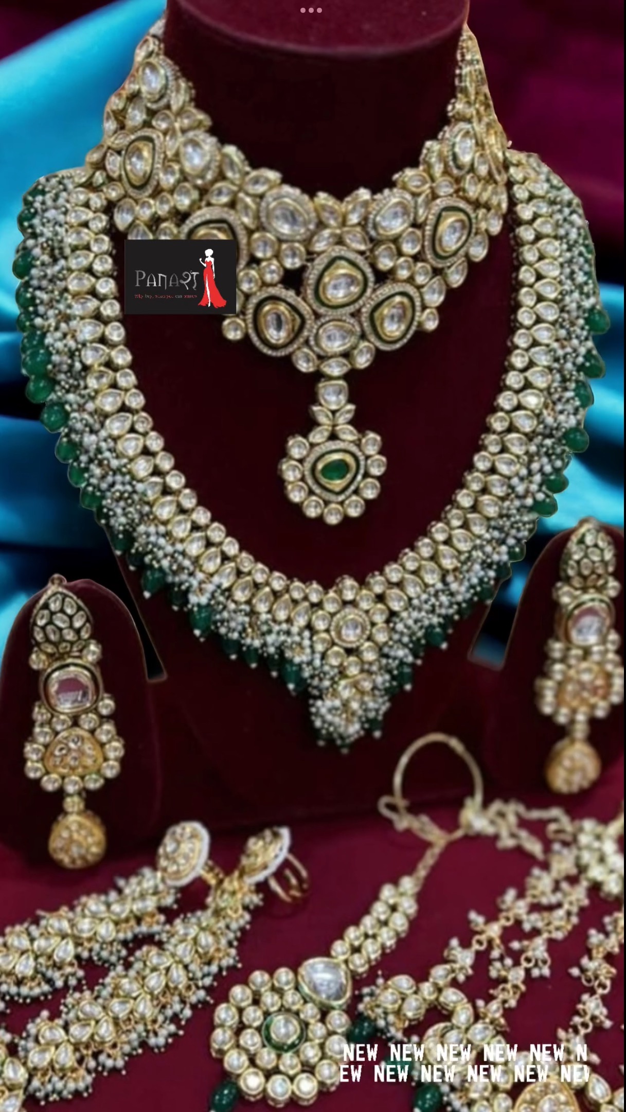 Green new kundan set 