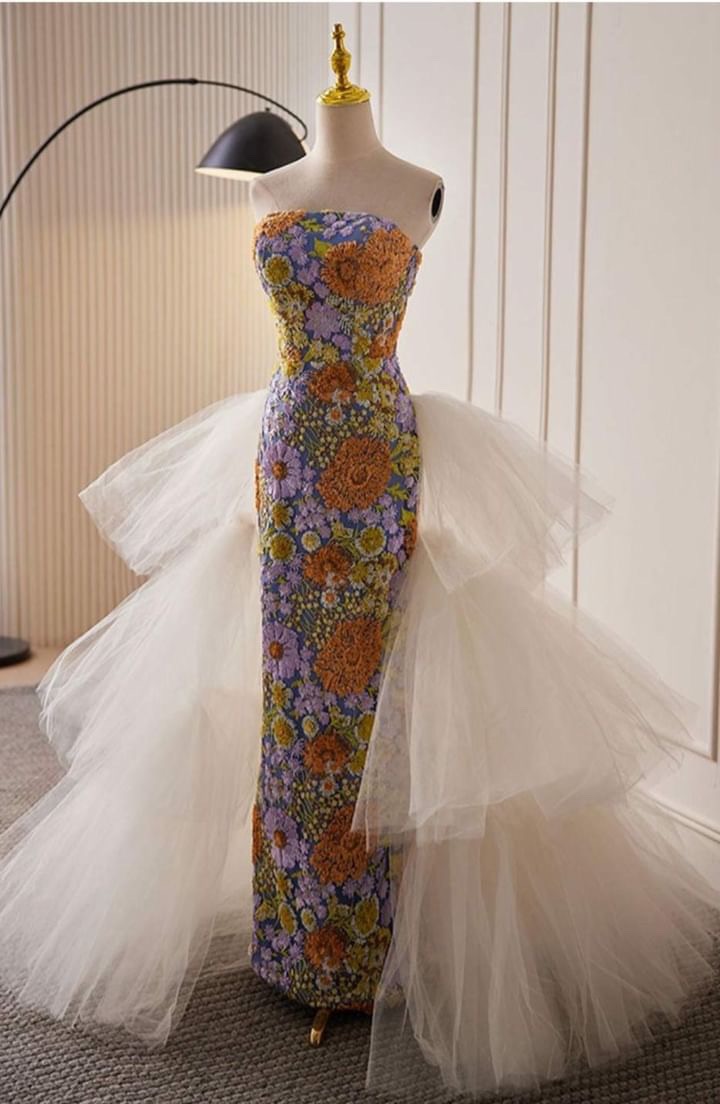 blue & orange gown 