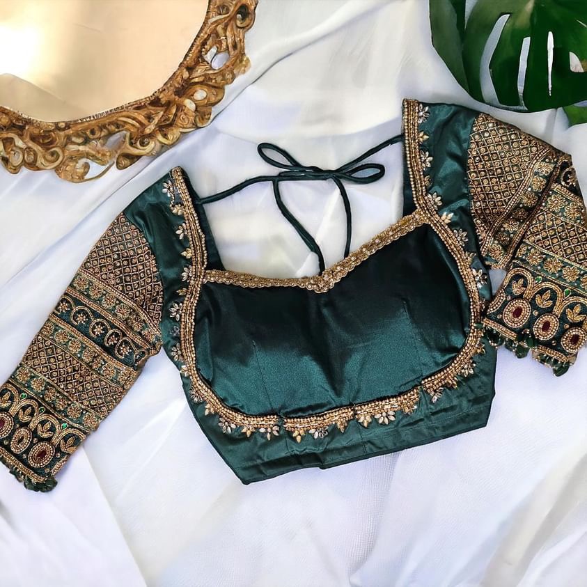 Green Hand Work Blouse