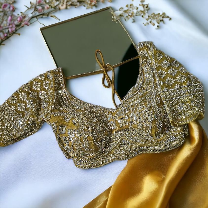 Lime yellow worl blouse 