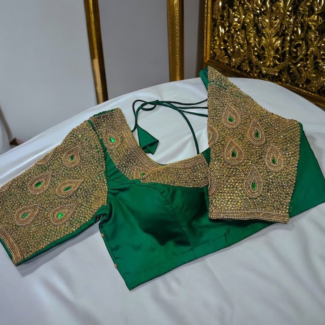 green work blouse