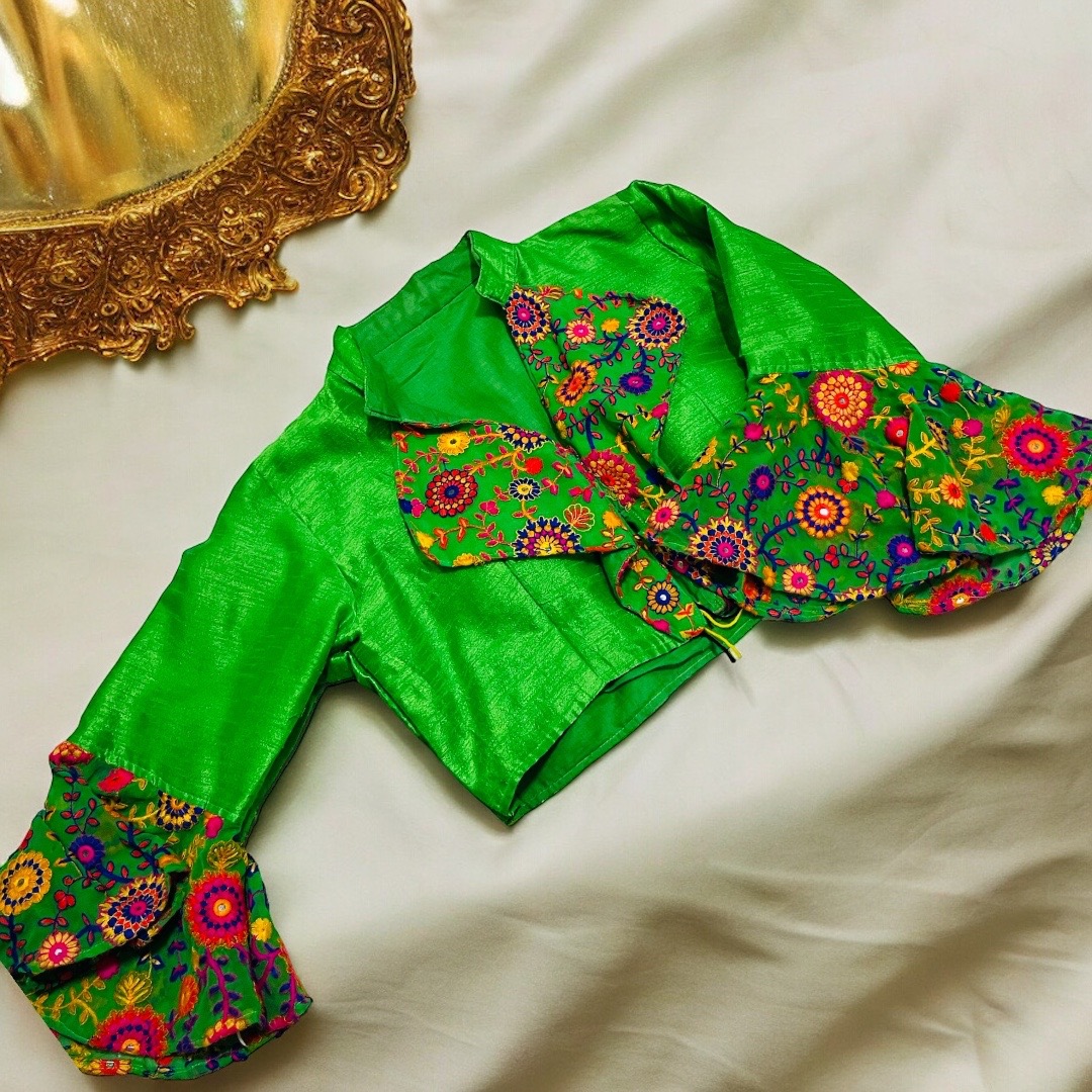 Green Collar Blouse