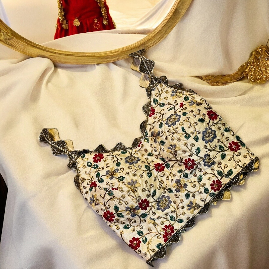 Cream Strap Blouse