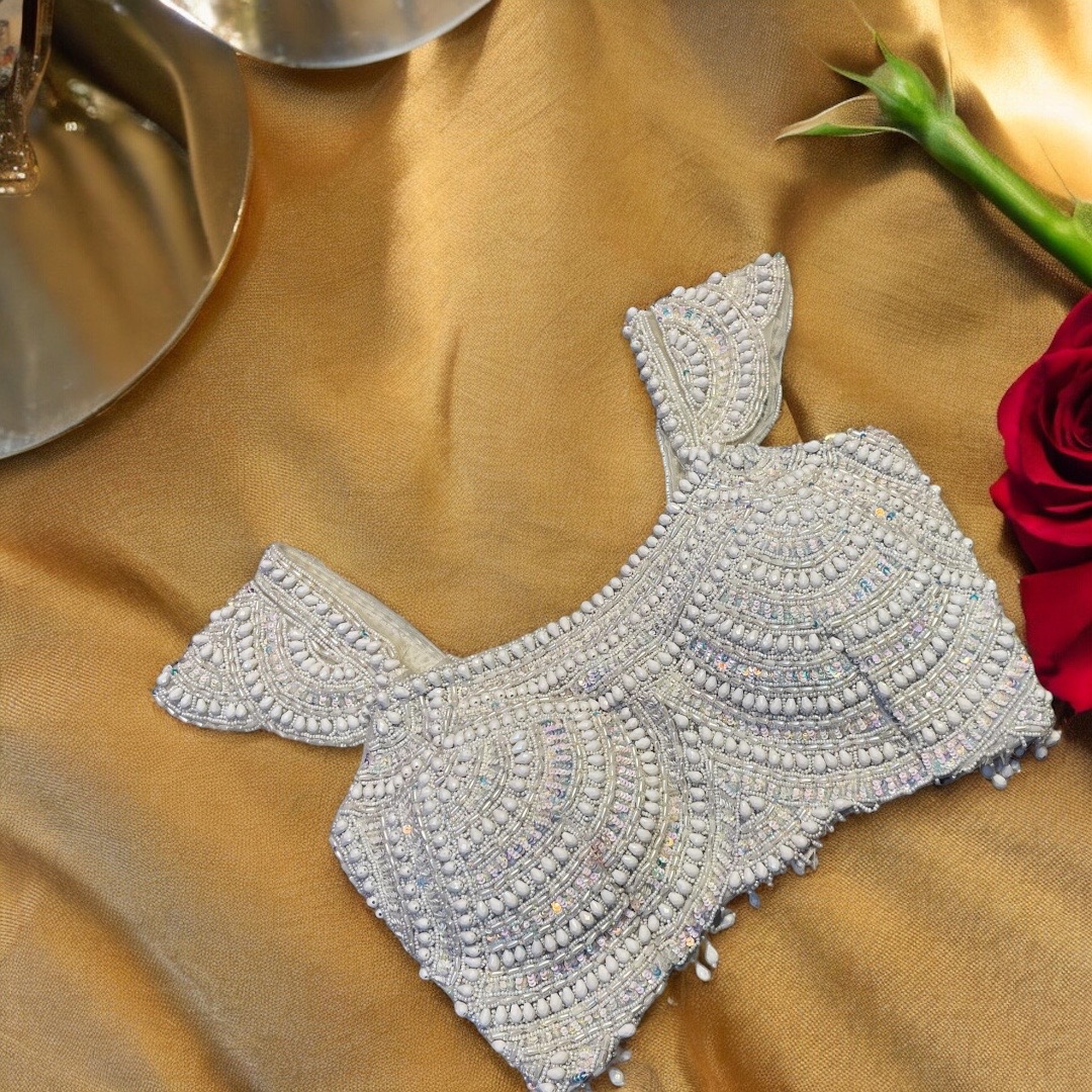 White work saree blous