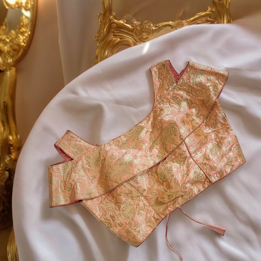 Pink Brocade Blouse